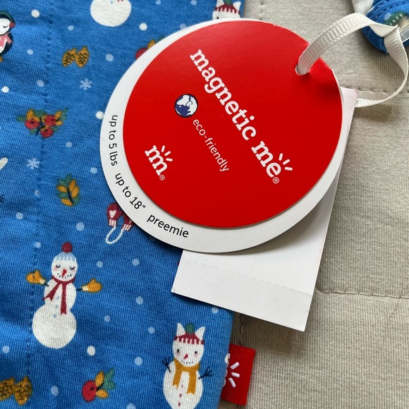 Magnetic Me NEW Preemie Footie Blue Snownen Penguin up to 5lbs Preemie - Picture 4 of 12